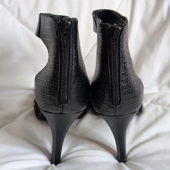 Seychelles size 8 Black Rhinestone Open Toe Heels with Ankle Strap - Picture 7 of 14